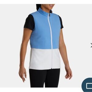 Foot Joy Women”s Insulated Blue and White Vest. Size Medium
